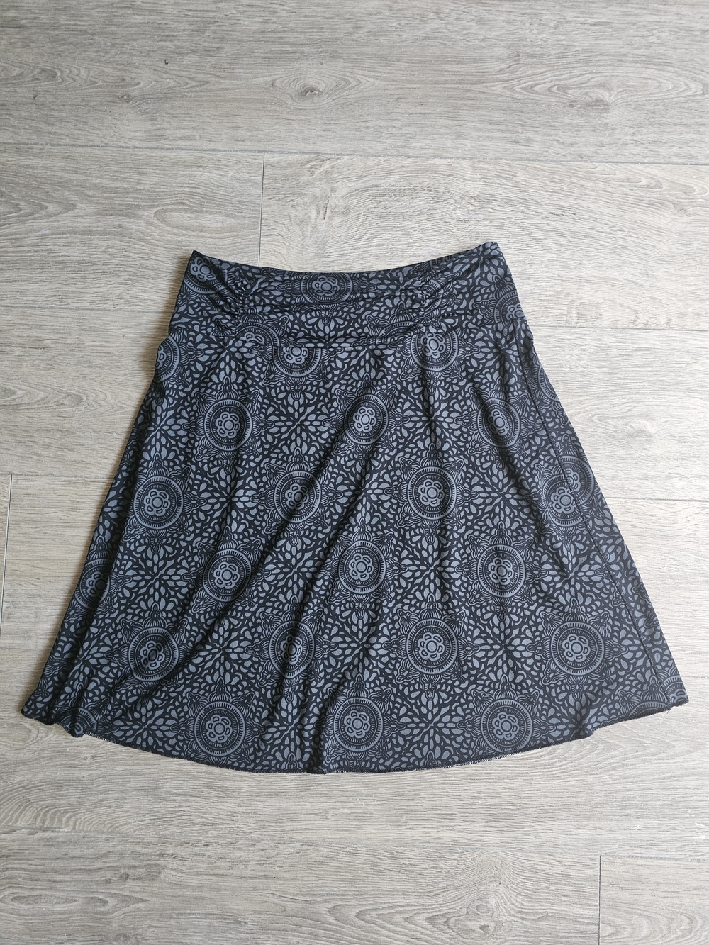 Soybu Black Medallion A-Line Skirt